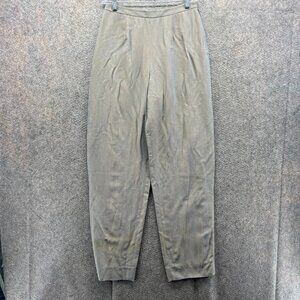 Giorgio Armani Pants Womens 42 Gray Wool Reflective Italy Dress Trouser Vintage